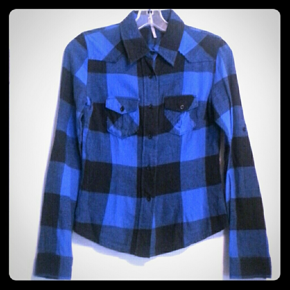 Plaid Flannel Button Shirt - Picture 5 of 6